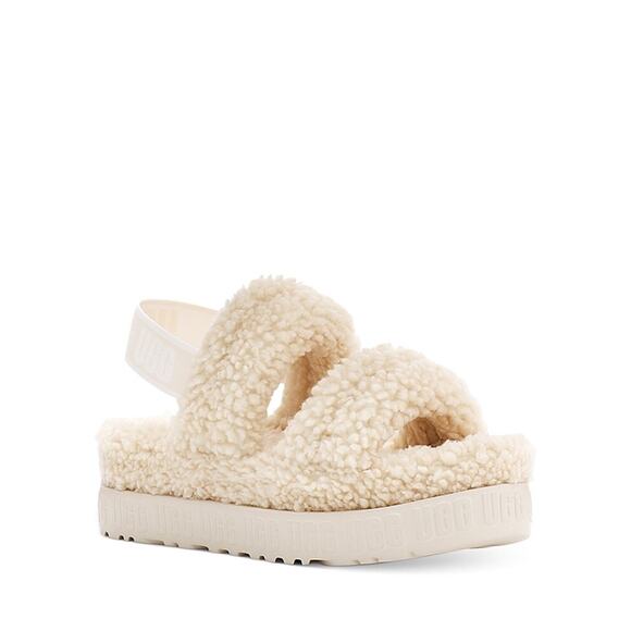 UGG Women's OH Fluffita Flatform Slide Shoes Flat Heel Slipper Sandals Size 9 - Picture 5 of 6